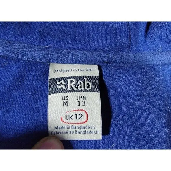 Rab Womens Blue Journey Full Zip  Hoody