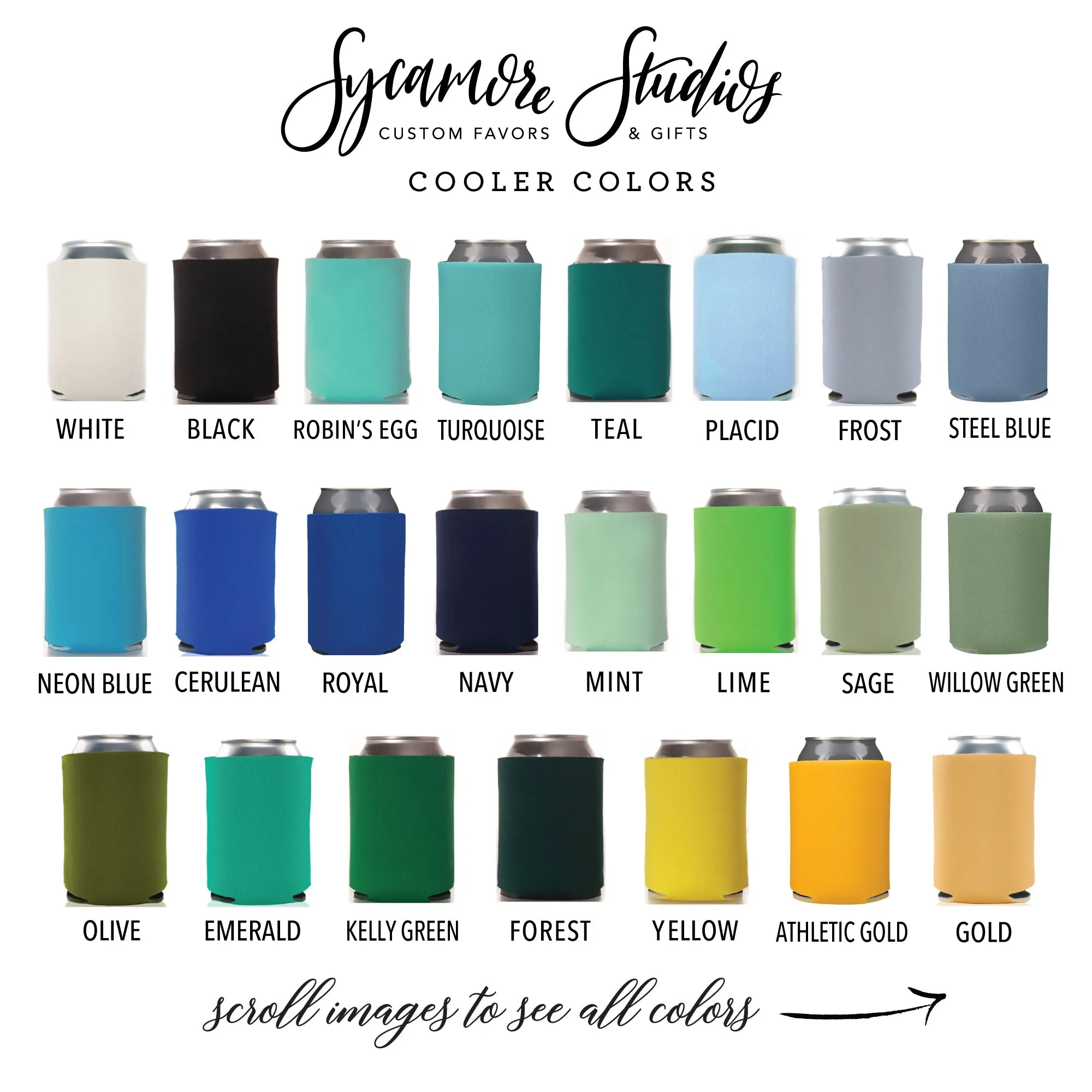 Regular & Slim Can Cooler Wedding Package #192RS - Custom Pet Illustration