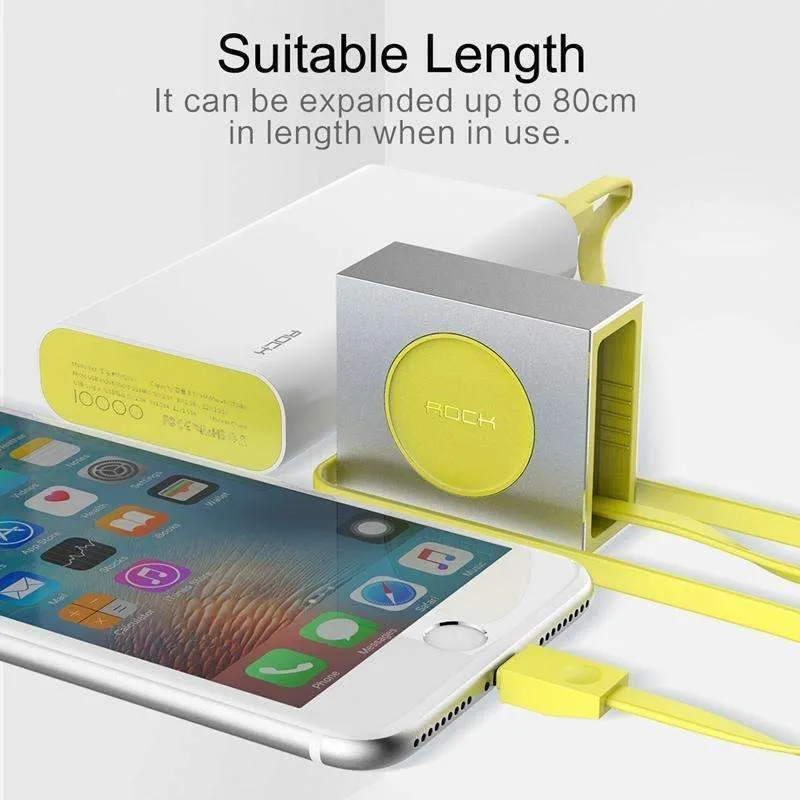Retractable USB Cable for iPhone 8 | 7 | 6 | 5 - Compact USB Cable Without Getting Tangled