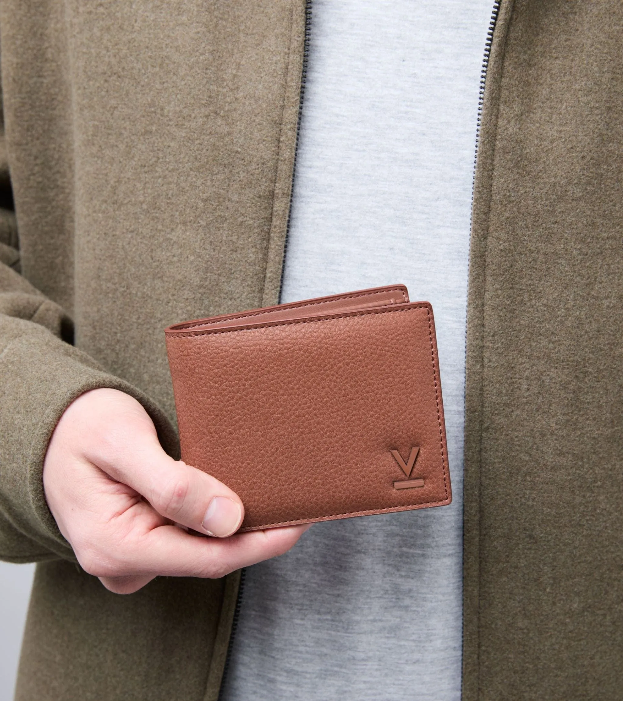 Reuben Vegan Bio-Based Bamboo Coin Wallet | Brown