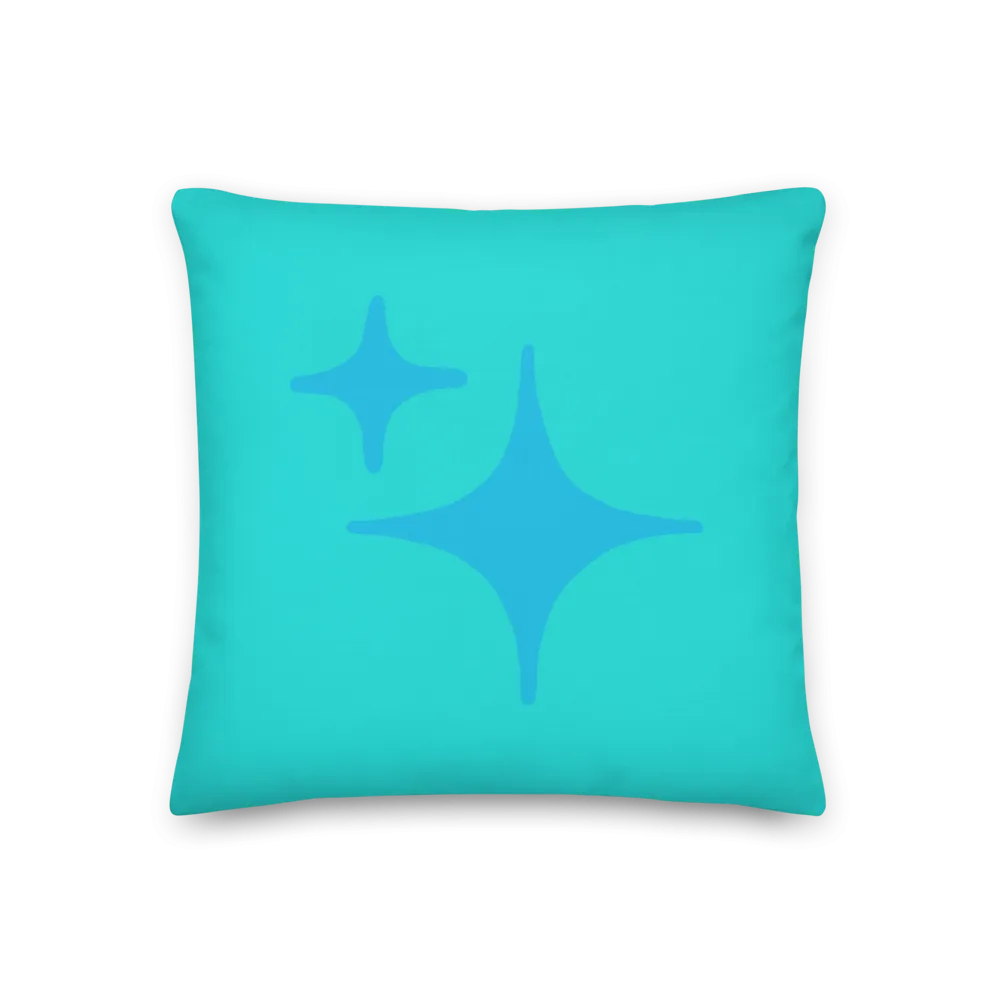 Reversible Blue Sparkle Pillow