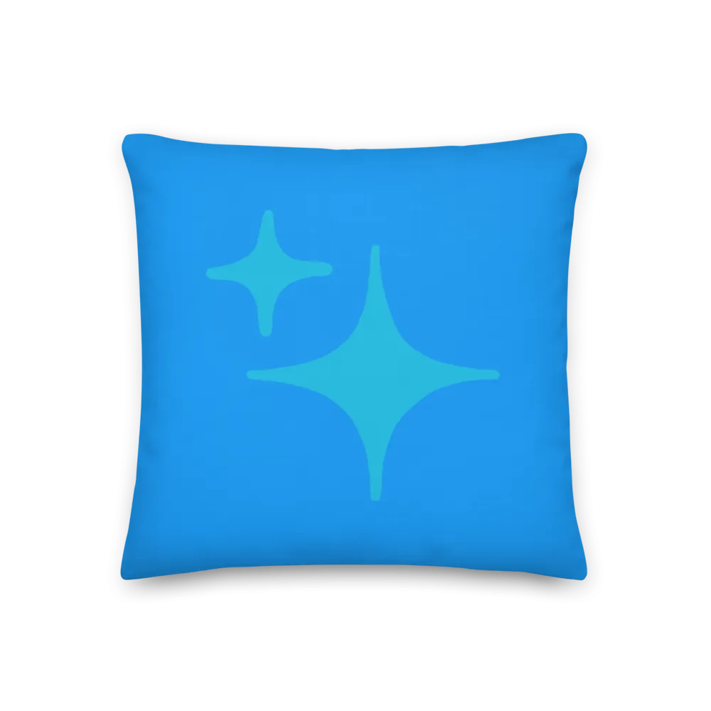 Reversible Blue Sparkle Pillow