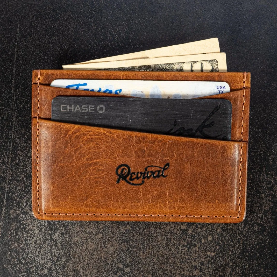 Revival Cycles Van Horn Card Wallet - Tan