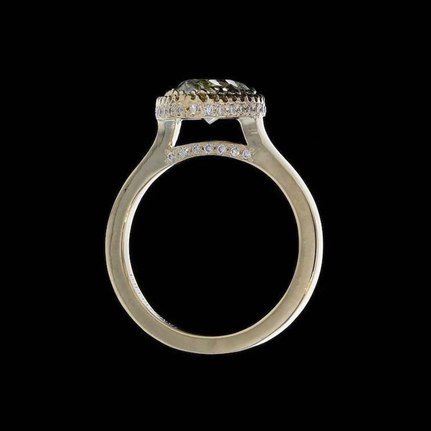 Ring Slide Pear Yellow Diamond 2.14