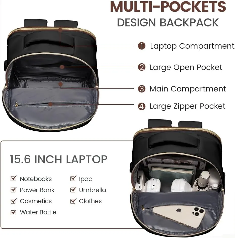 Rounded Corner Laptop Backpack, 15.6" 17.3"（US only）
