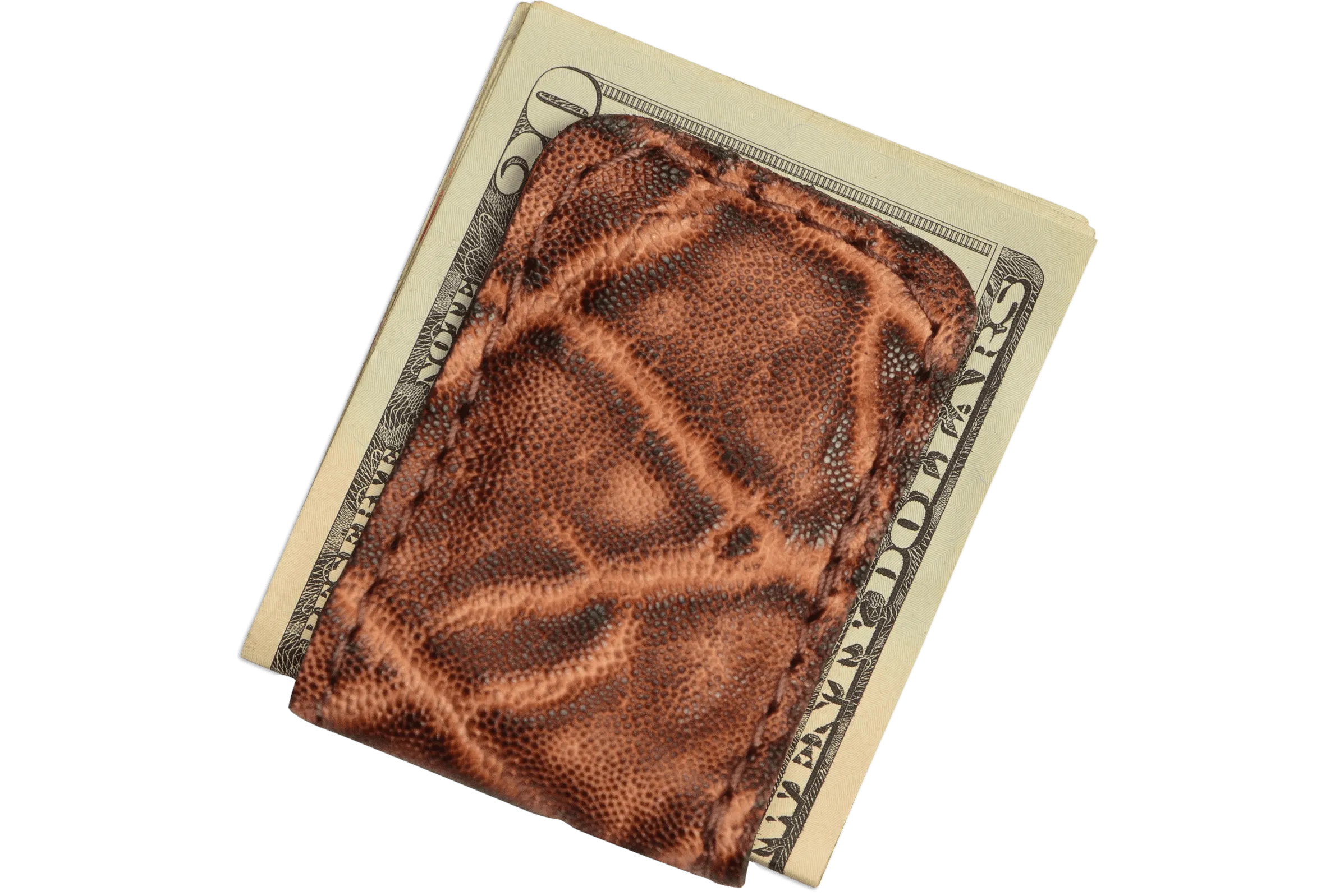 Rustic Brown Elephant Men's Magnetic Money Clip