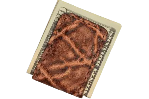 Rustic Brown Elephant Men's Magnetic Money Clip