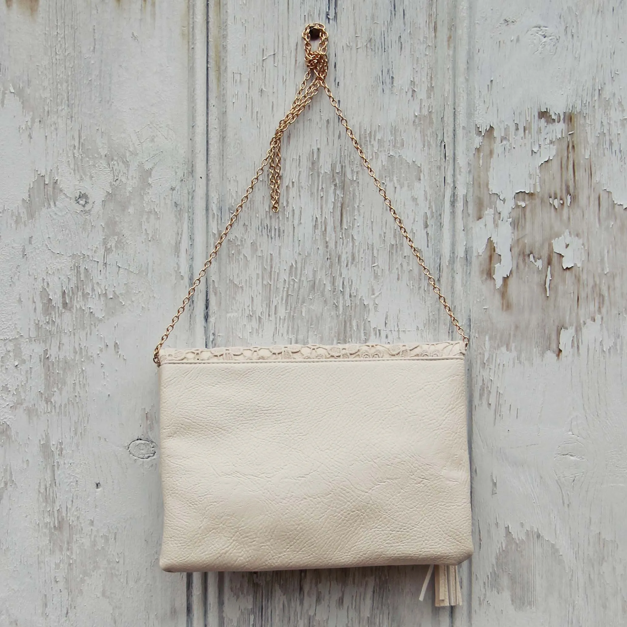 Sage & Lace Tote in Cream