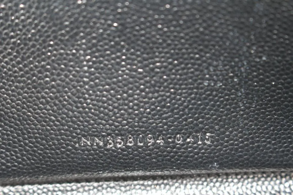 Saint Laurent Black Quilted Monogram Matelasse Leather Zip-Around Wallet 49YS37S