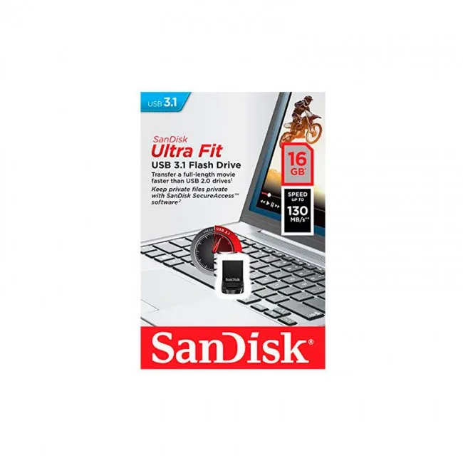 Sandisk Ultra Fit Memoria Usb,16 Gb, Usb 3.0, Negro Sdcz430 016 G G46