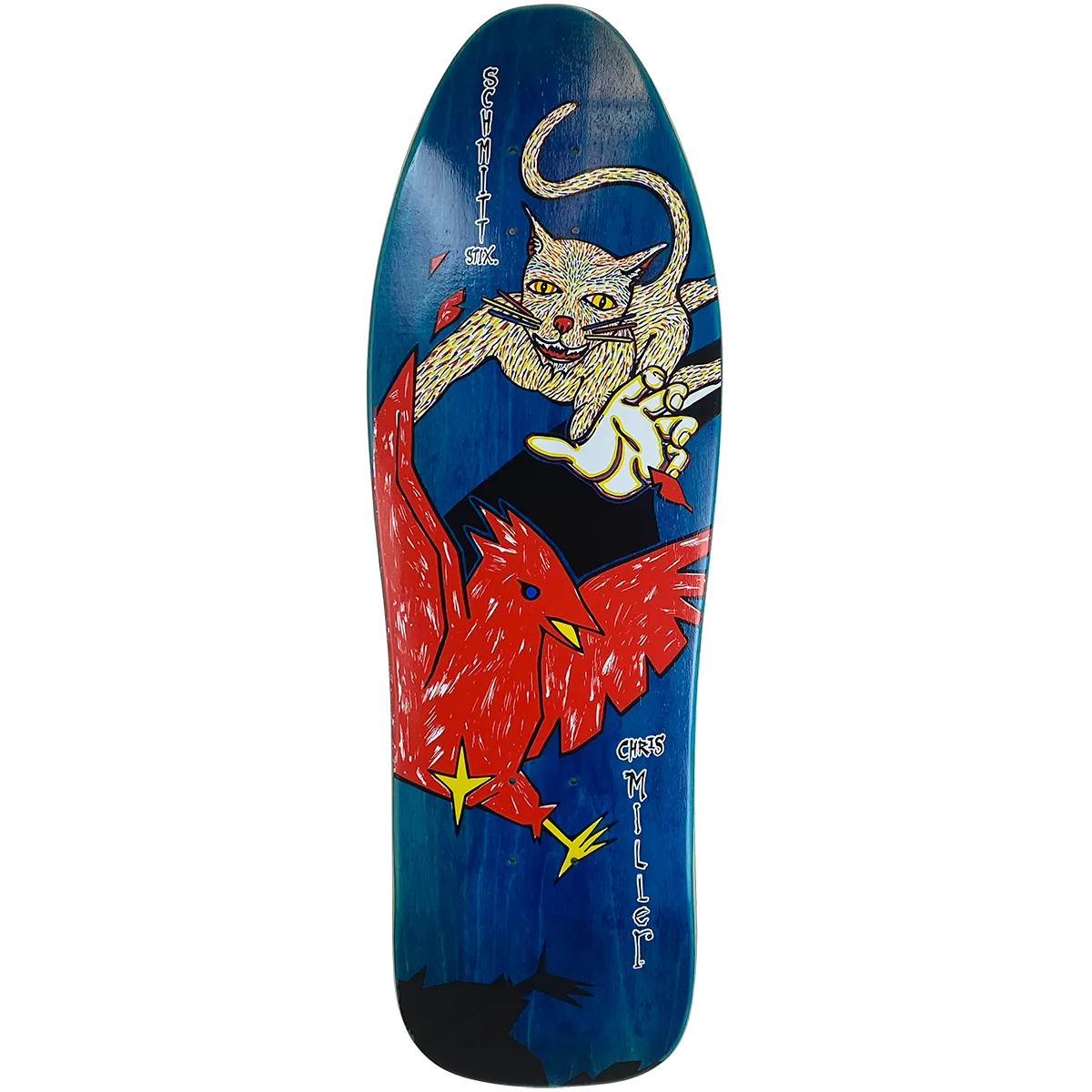 Schmitt Stix Chris Miller Cat Bird 9.5" Skateboard Deck