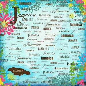 Scrapbook Customs 12x12 Paper - Jamaica Paradise