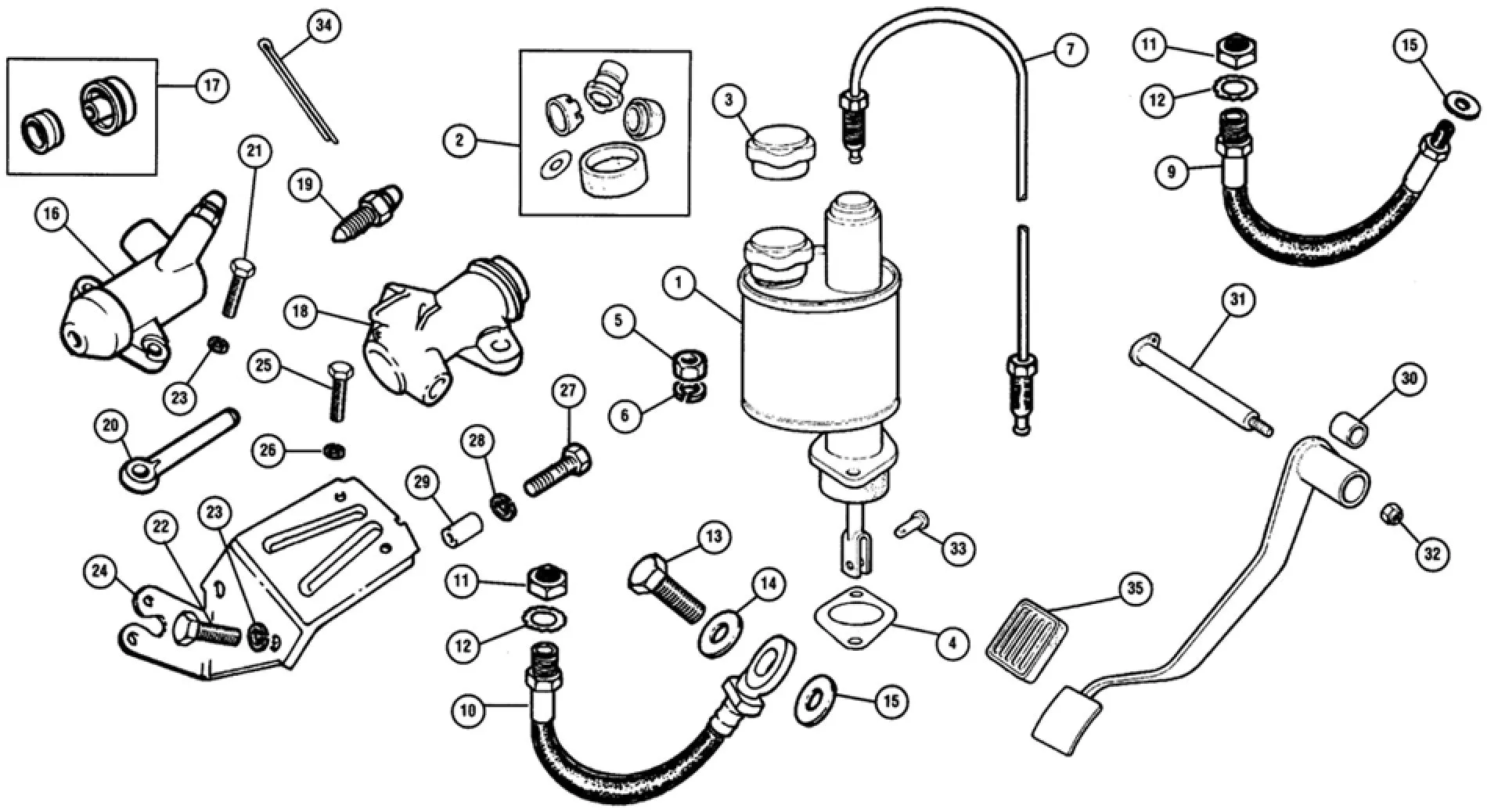 SEAL SET, CLUTCH MASTER CYLINDER, REPRO.