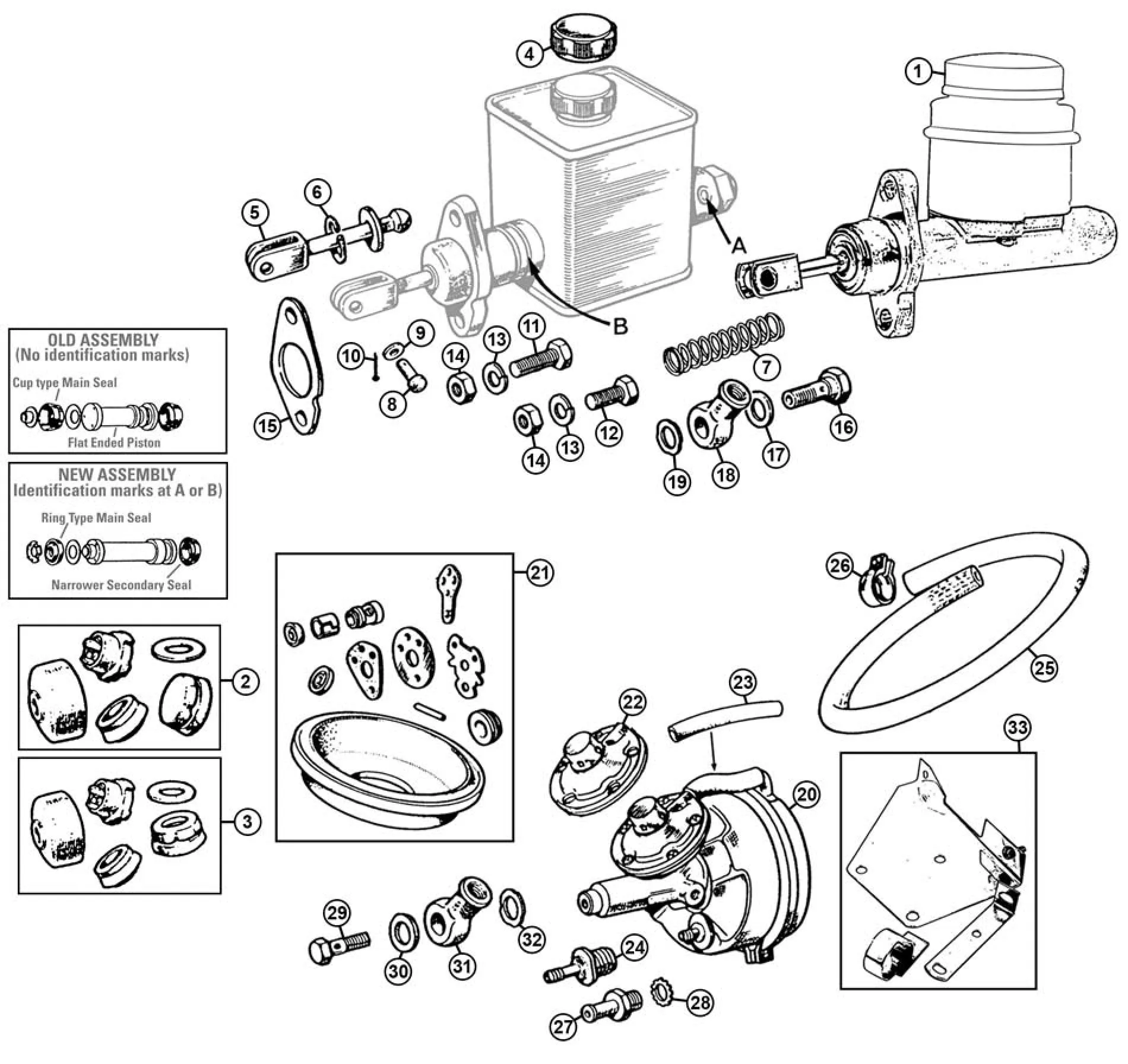 SEAL SET, CLUTCH MASTER CYLINDER, REPRO.
