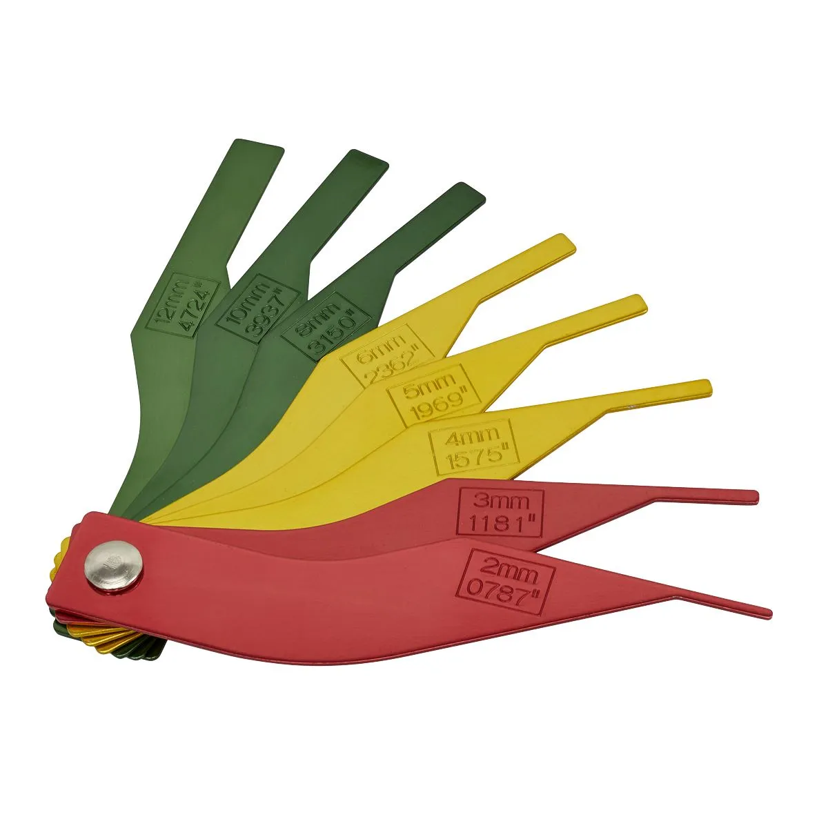 Sealey Brake Pad Thickness Gauge 8 Piece Metric and Imperial 2-12mm Car