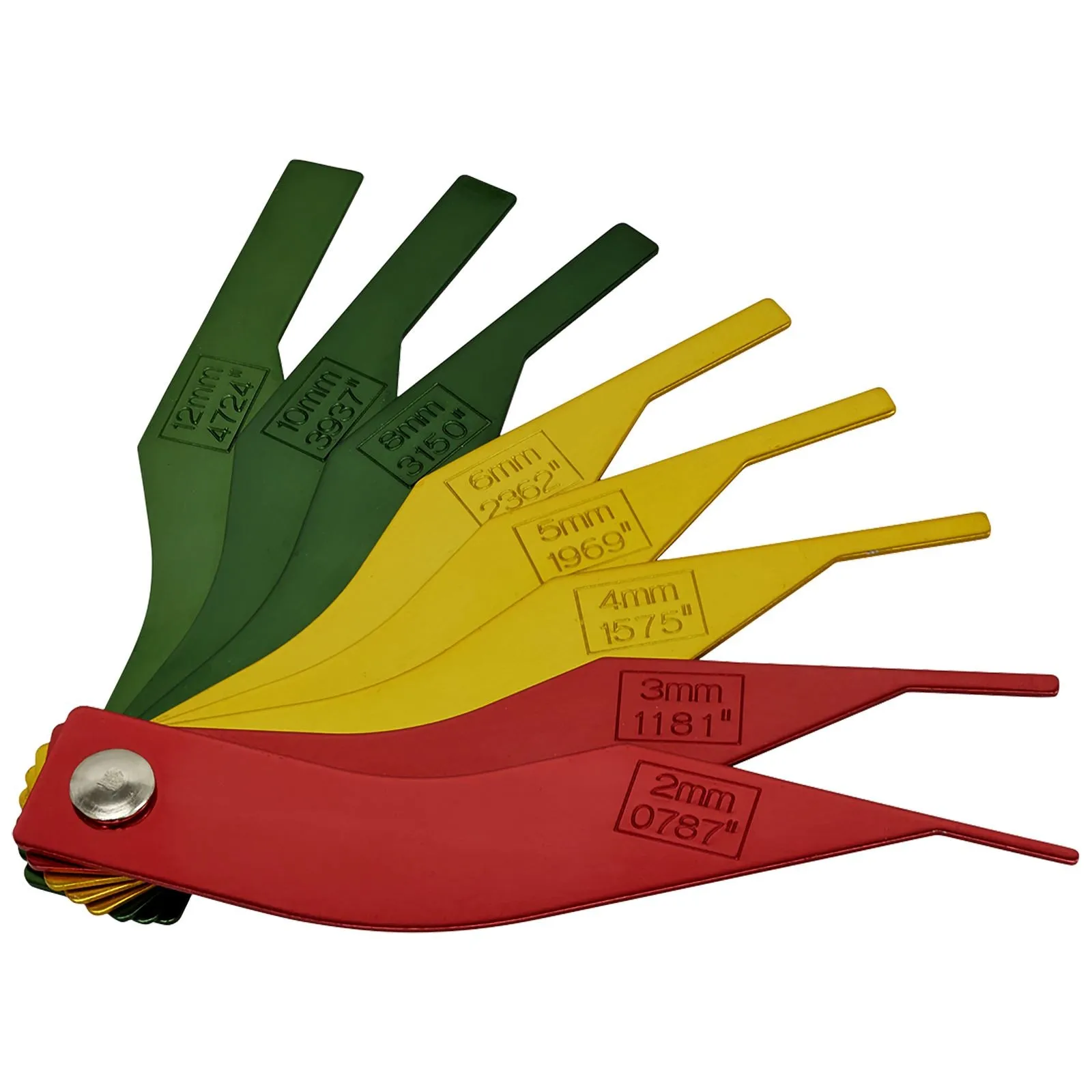Sealey Brake Pad Thickness Gauge 8 Piece Metric and Imperial 2-12mm Car