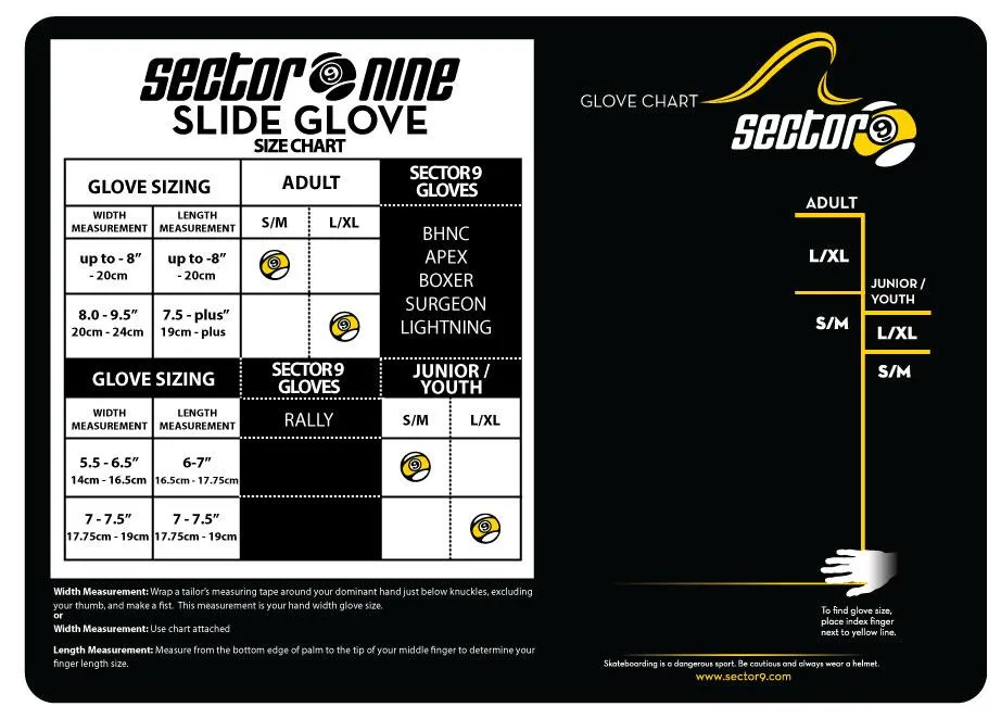 Sector 9 - DASH slide gloves (Blue)