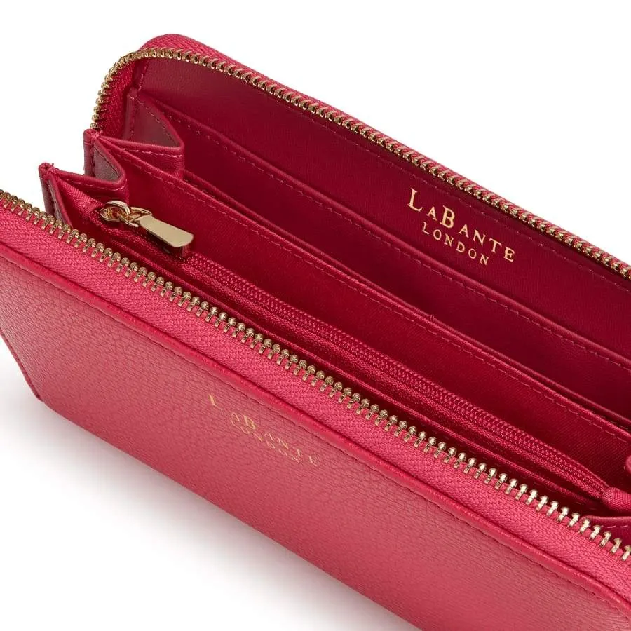 Serene Pink Vegan Zip Around Wallet