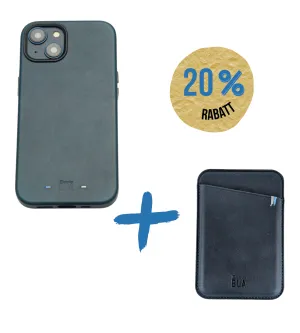 Set Hülle   Wallet | Leder Hülle für dein iPhone   Leder Wallet mit MagSafe Blau