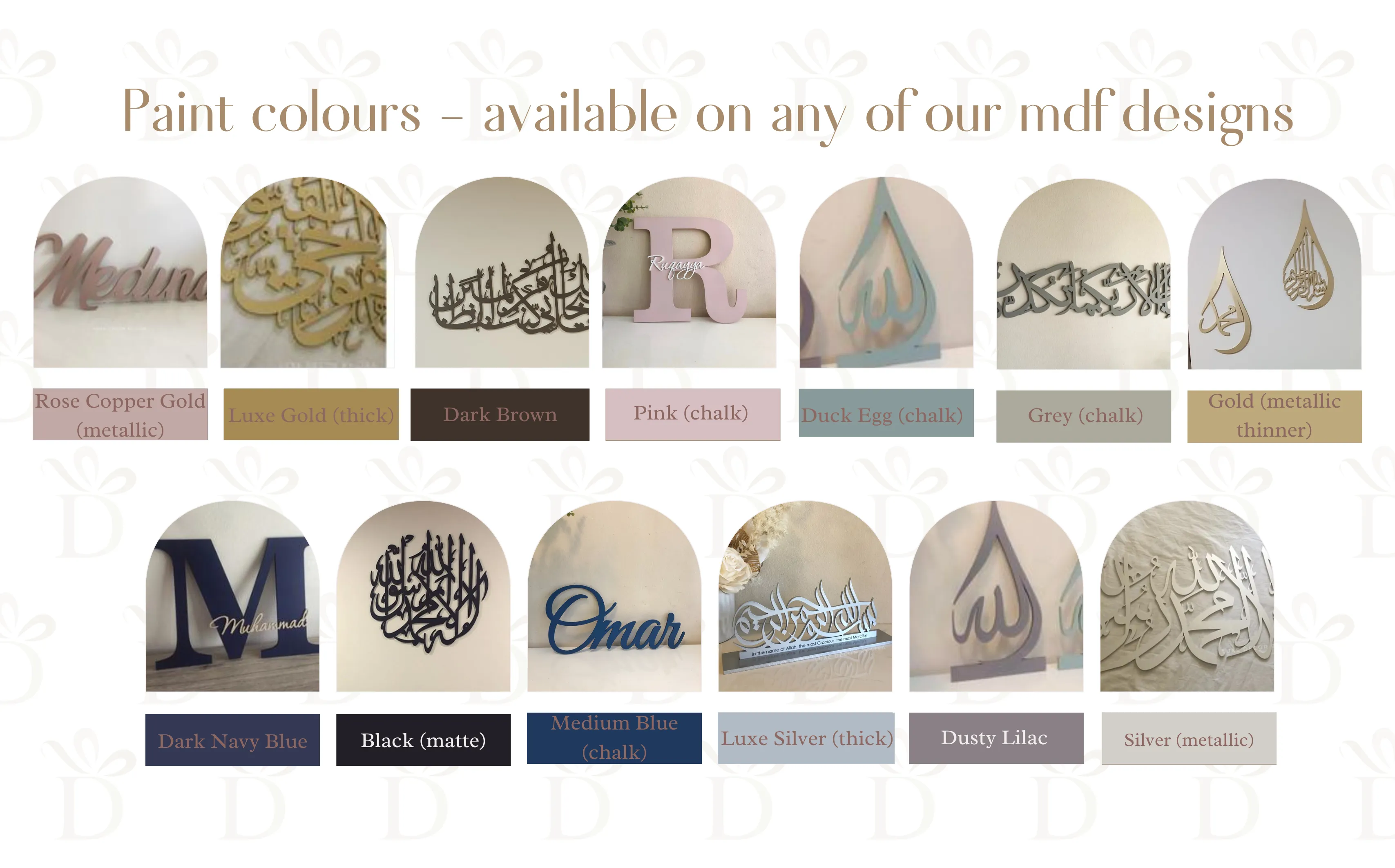 Shahada Wide Calligraphy with English Meaning