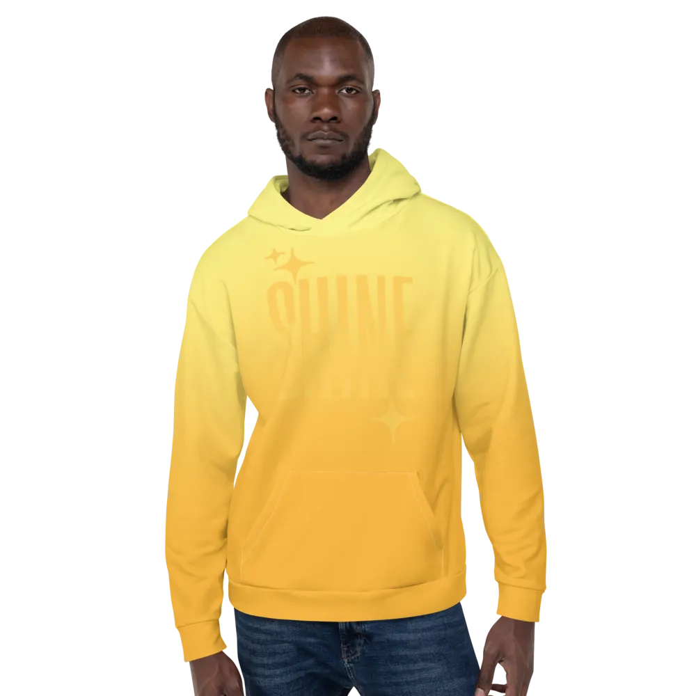 Shine Ghost Text Unisex Adult Hoodie