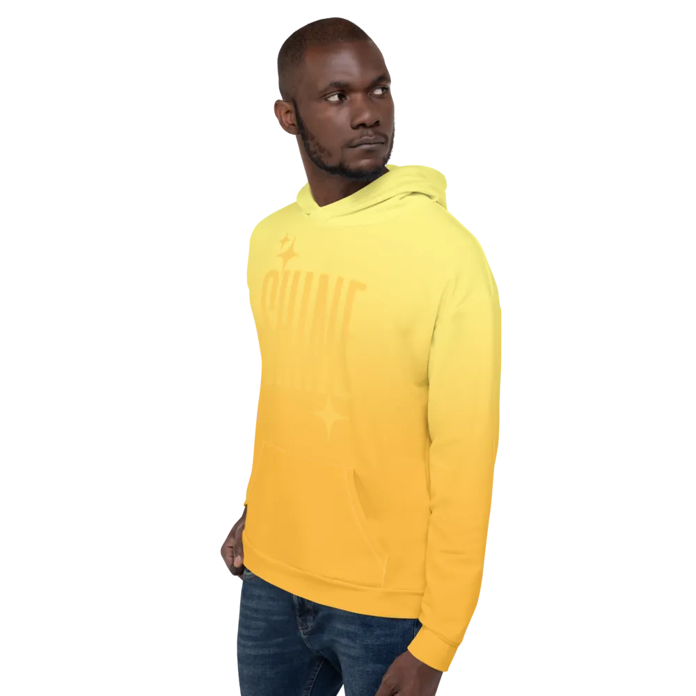 Shine Ghost Text Unisex Adult Hoodie