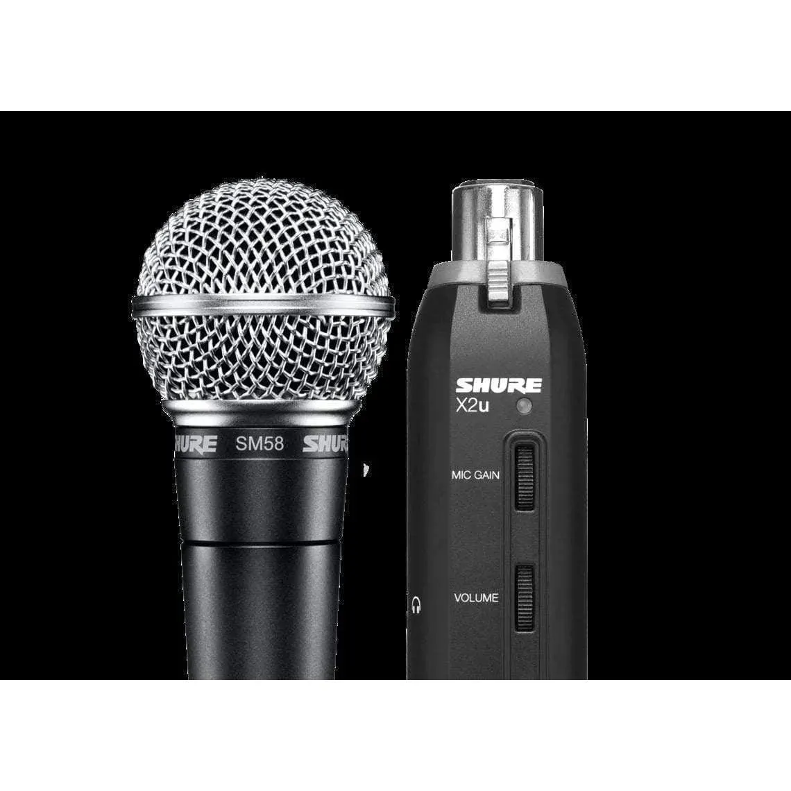 Shure SM58-X2U - SM58 Cardioid Dynamic Microphone  X2u USB Digital Bundle