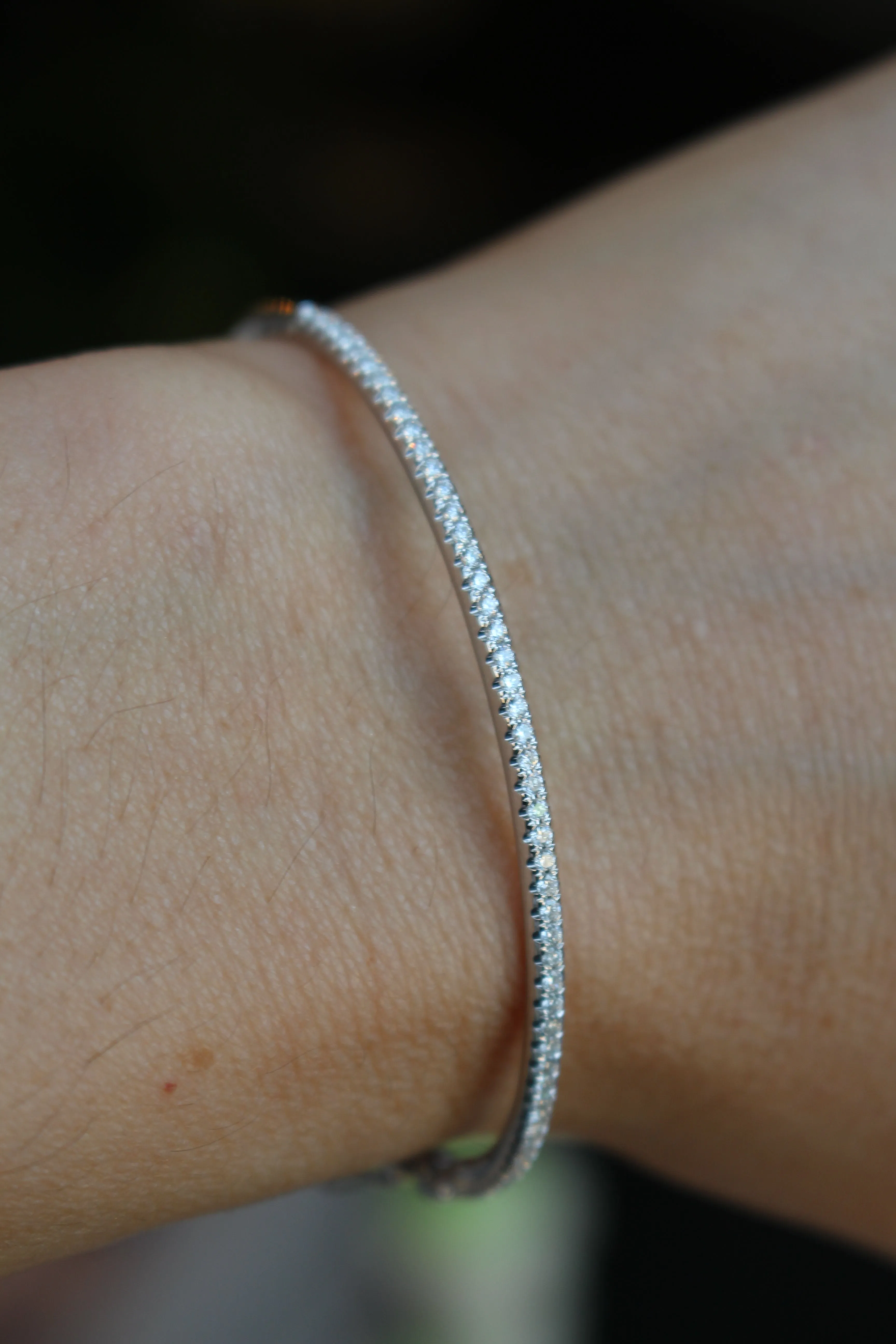 Slim Diamond Bangle