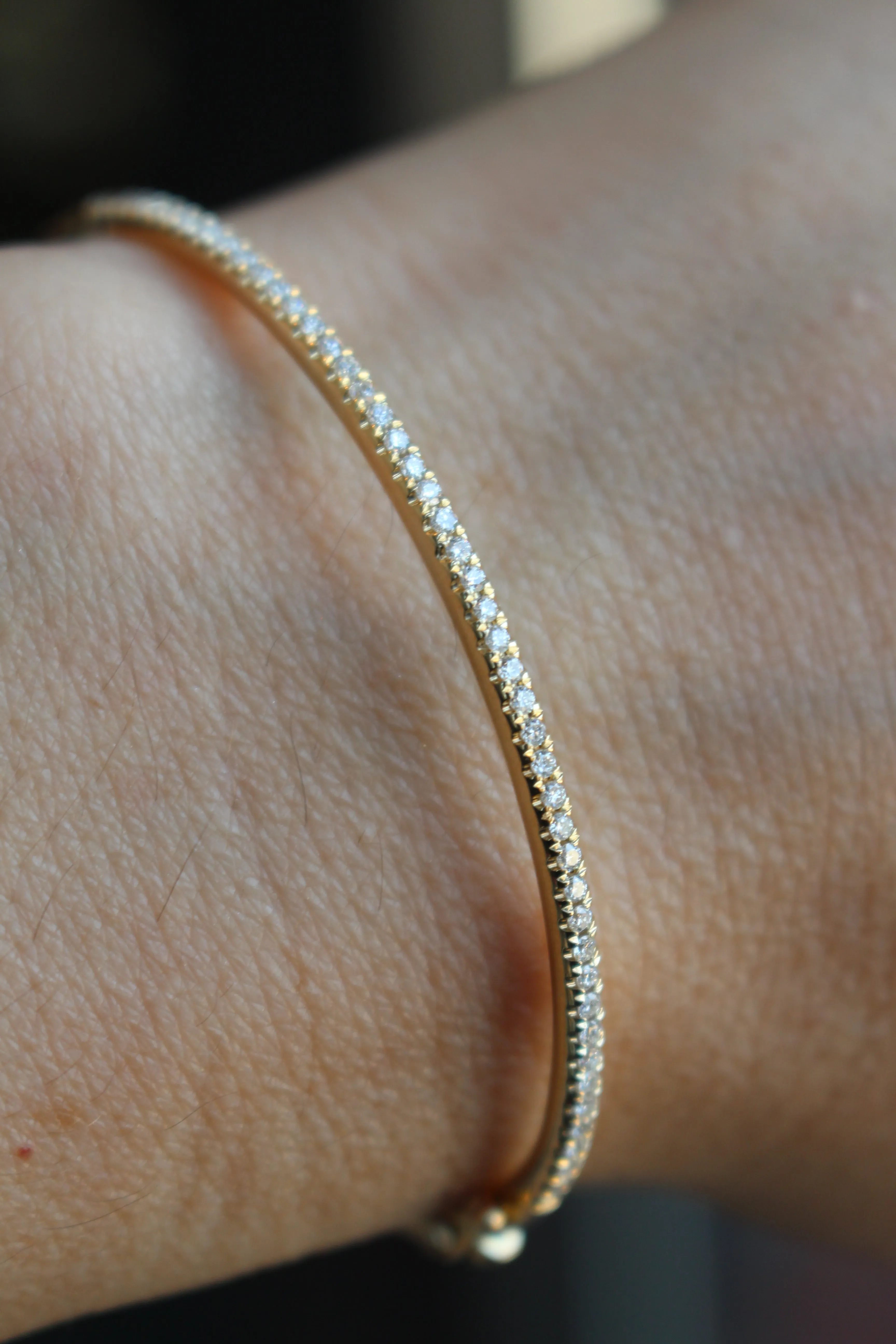 Slim Diamond Bangle
