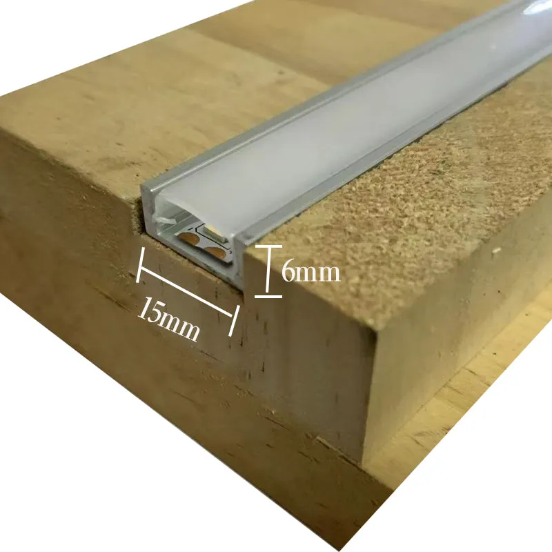 Slim LED Aluminum Channel 15X6mm 1-3meter