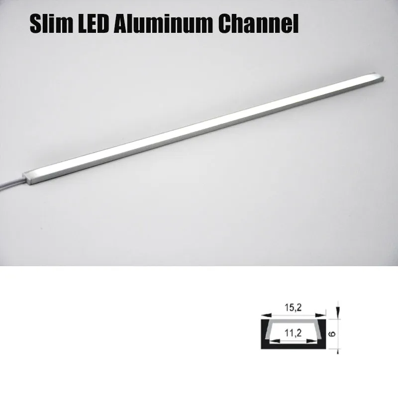 Slim LED Aluminum Channel 15X6mm 1-3meter