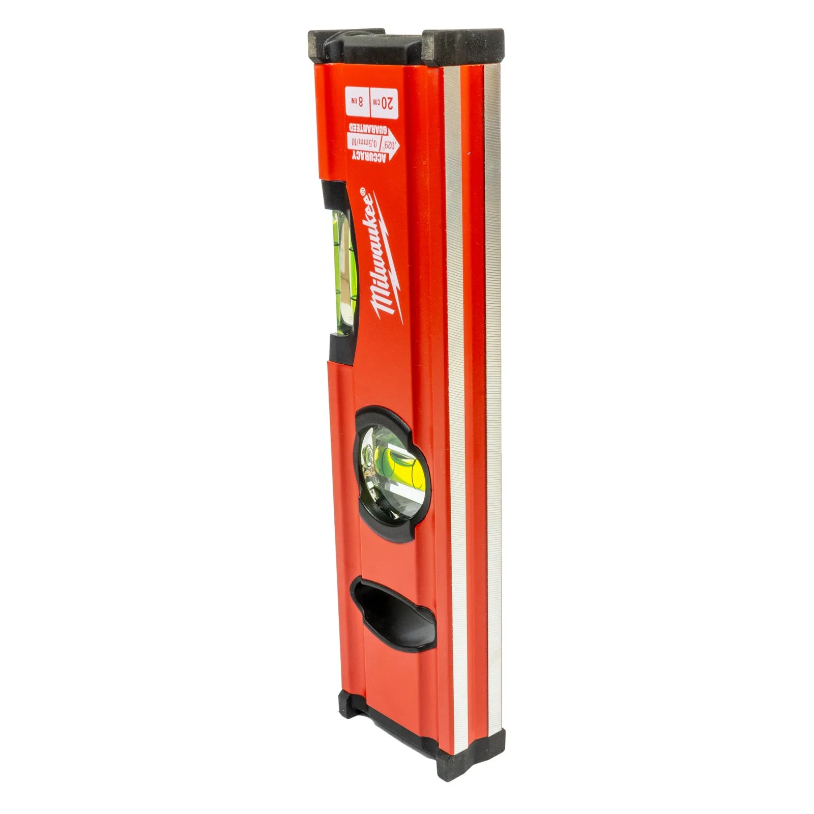 Slim Wasserwaage 20 cm (nicht magnetisch, Acryllibellen, UV-beständig, stoßsicher)