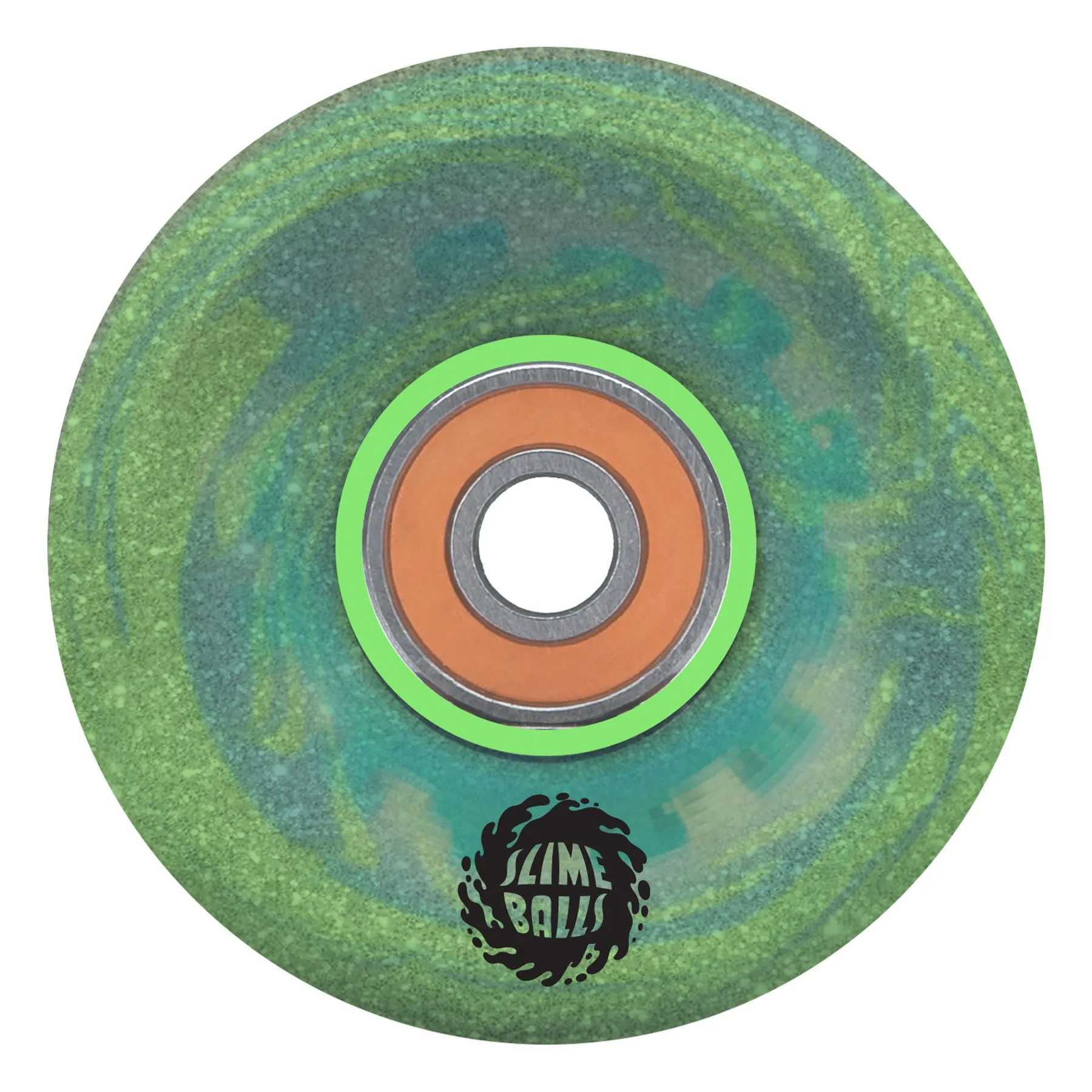 Slime Balls OG Slime Light Ups Blue Green Swirl Glitter 60mm 78a Skateboard Wheels