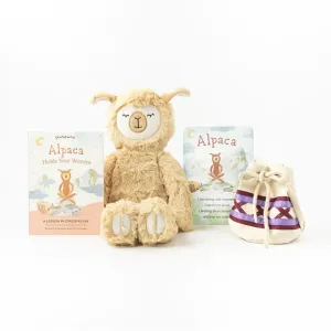 Slumberkins Limited Edition Honey Alpaca Kin Gift Set - Stress Relief