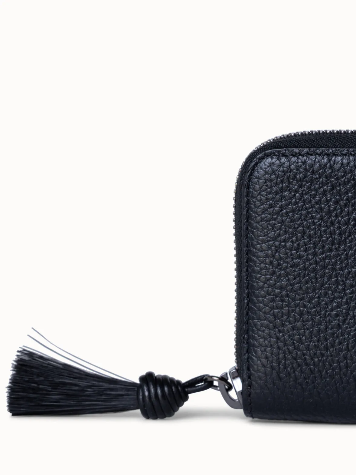 Small Zip Around Wallet in Leather