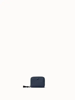 Small Zip Around Wallet in Leather