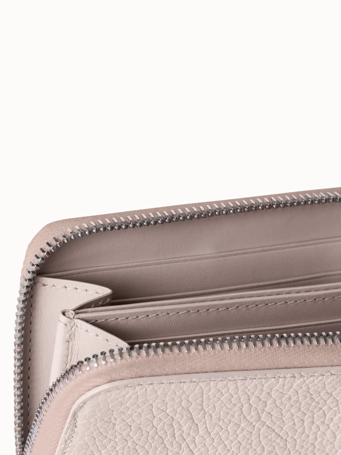 Small Zip Around Wallet in Leather