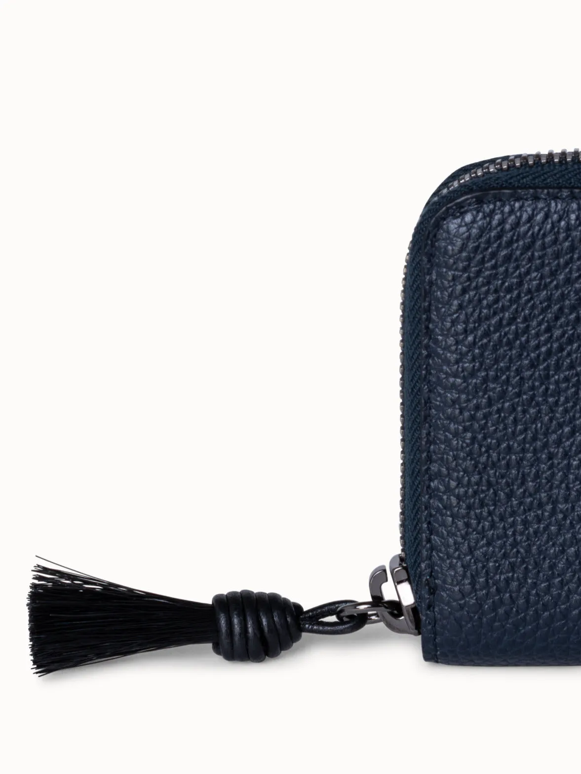Small Zip Around Wallet in Leather