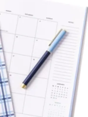 Snap Cap Pen - Colorblock Blue