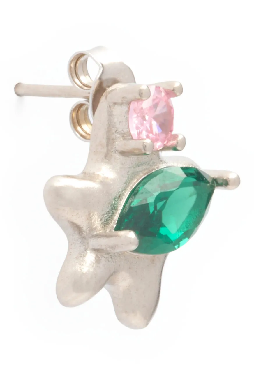 SOFT PINK EMERALD STELLA STUDS