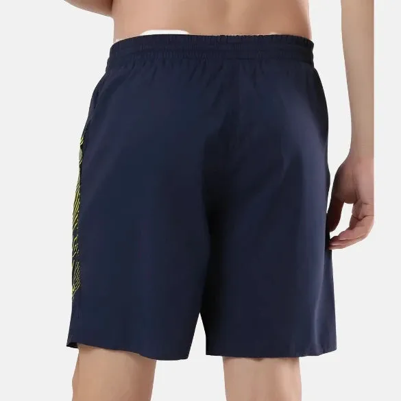 Speedo Essential Medley Logo Printed Men's Watershorts -Navy/Bitter Lime