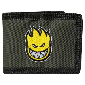 Spitfire Big Head Fill Bi-Fold Wallet Charcoal/Yellow