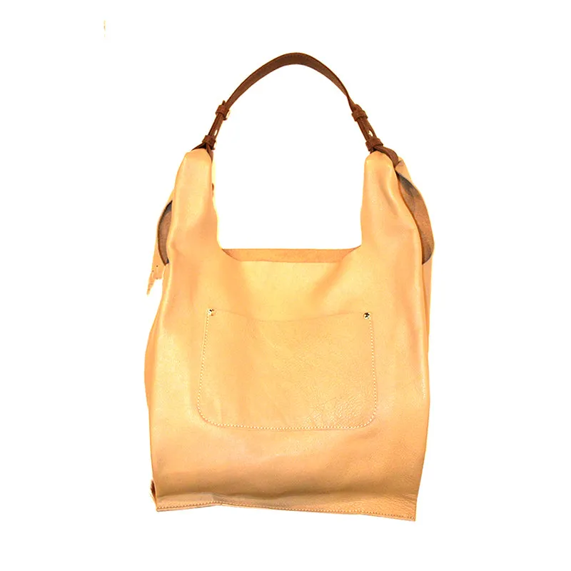 Springbok & Leather Braided Tote