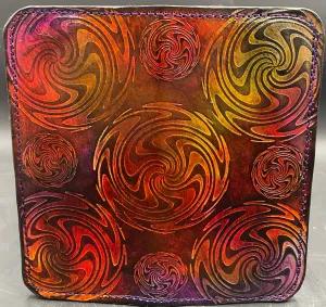 Stamped Leather Bifold Clutch - Wig Wag