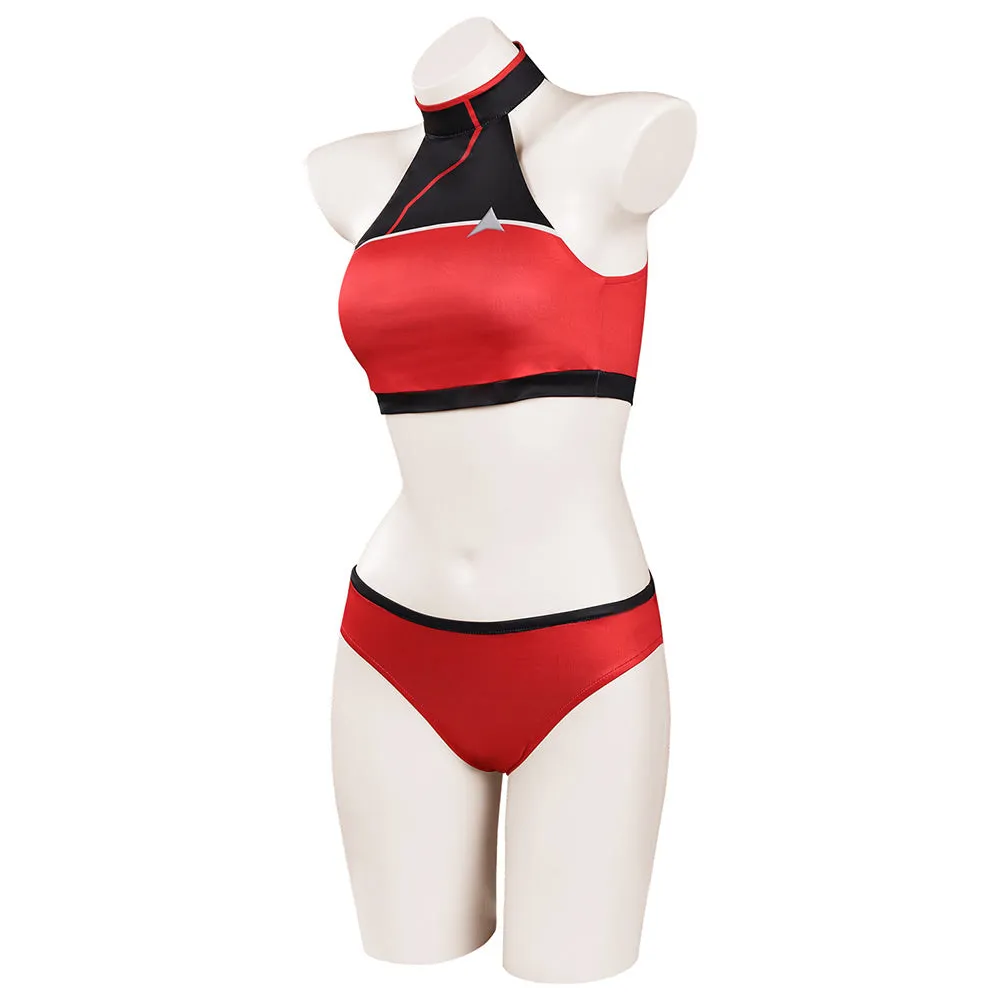Star Trek: Lower Decks Season 1 Swimsuit Cosplay Costume Red Uniform Two-Piece Bikini Swimwear Outfits Halloween Carnival Suit cossky®