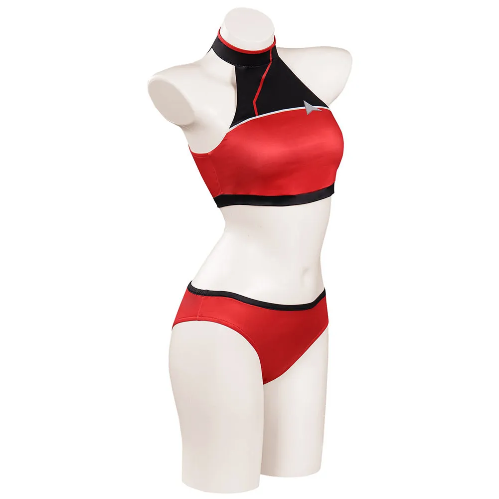 Star Trek: Lower Decks Season 1 Swimsuit Cosplay Costume Red Uniform Two-Piece Bikini Swimwear Outfits Halloween Carnival Suit cossky®