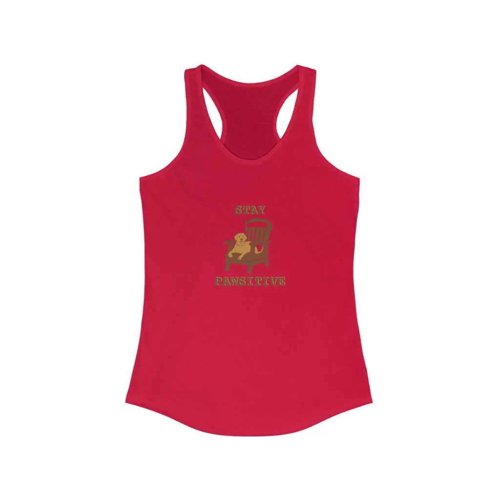 Stay Pawsitive - Racerback Tank