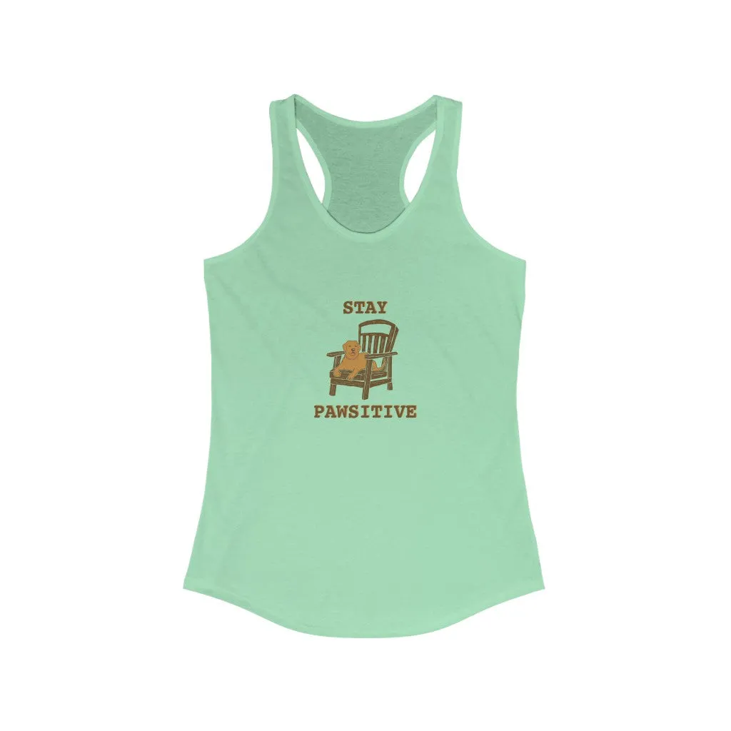 Stay Pawsitive - Racerback Tank