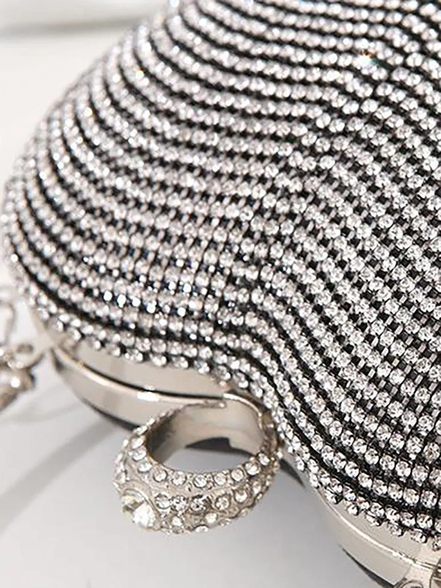 Stone Tassel Heart Match Wedding Dress Clutch Bag MNBF005