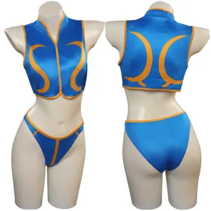 Street Fighter 5 Chun-Li Swimsuit Cosplay Costume Halloween Carnival Party Suit